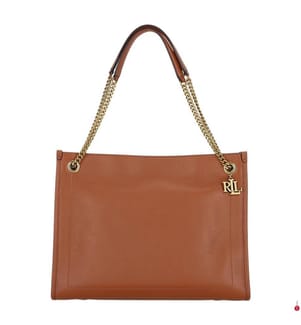Grand cabas Bradley en cuir grainé - Sable Lauren