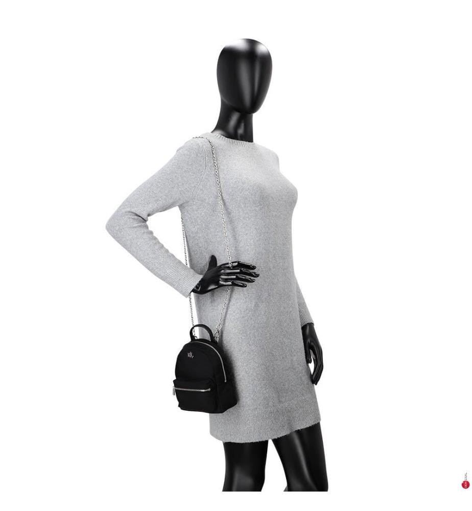 Mini borsa a tracolla in nylon Stevie - Nero