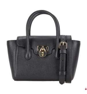 Borsa piccola Tanner in pelle martellata - Nero