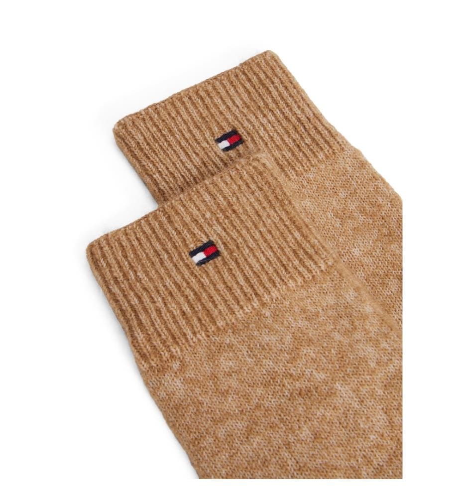 Gants doux en maille à drapeau Tommy Hilfiger - Beige