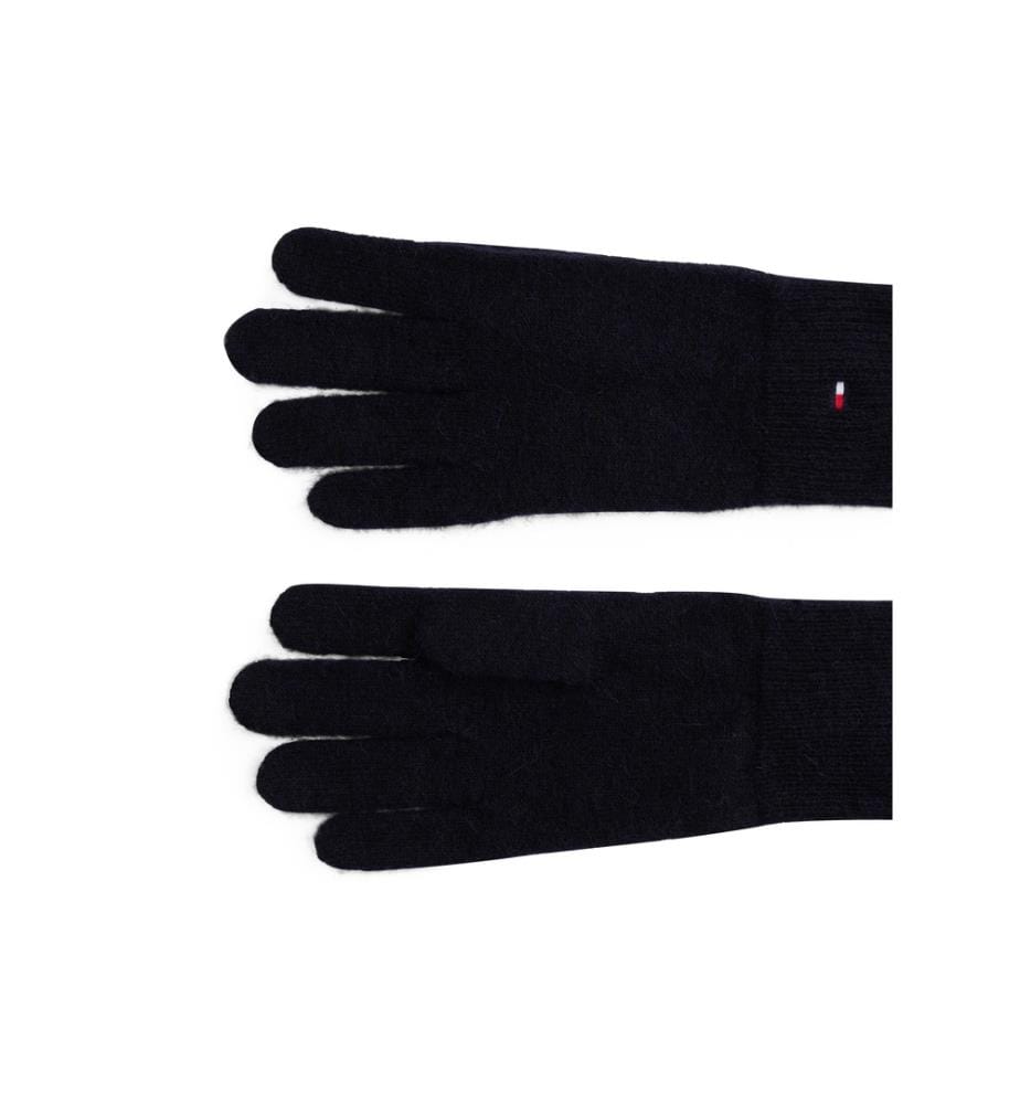 Weiche Strickhandschuhe mit Flagge Tommy Hilfiger - Schwarz
