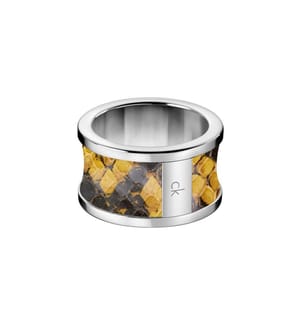 Bague Calvin Klein en acier et cuir
