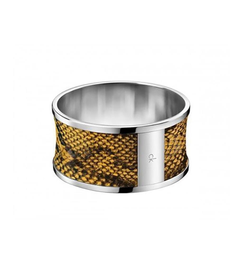 Bague Calvin Klein en acier et cuir