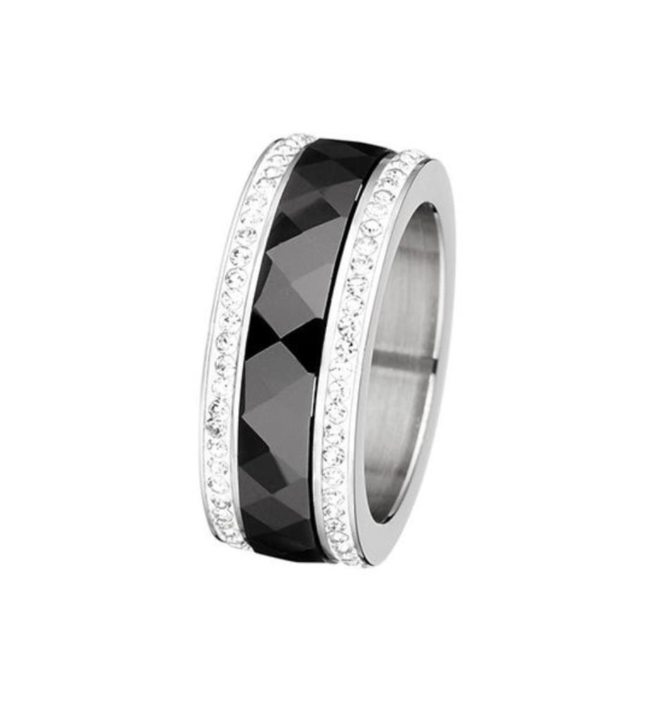 Anello Luxury Avenue - Argento e Nero