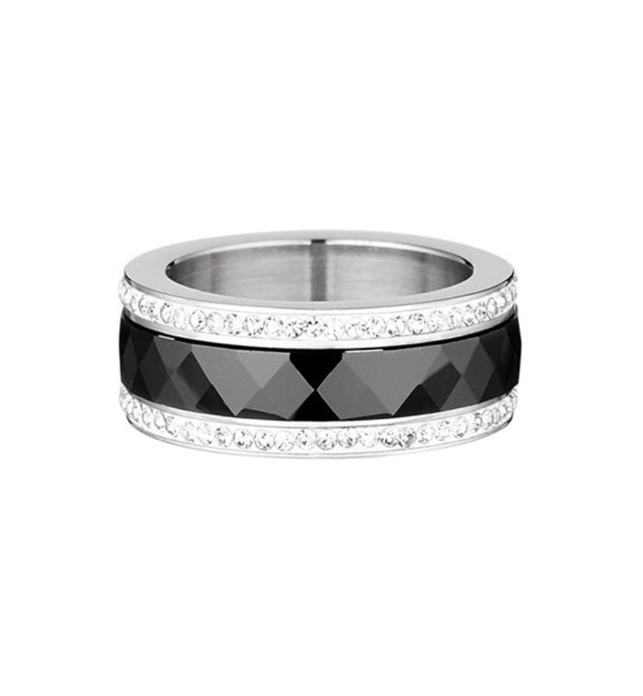 Anello Luxury Avenue - Argento e Nero