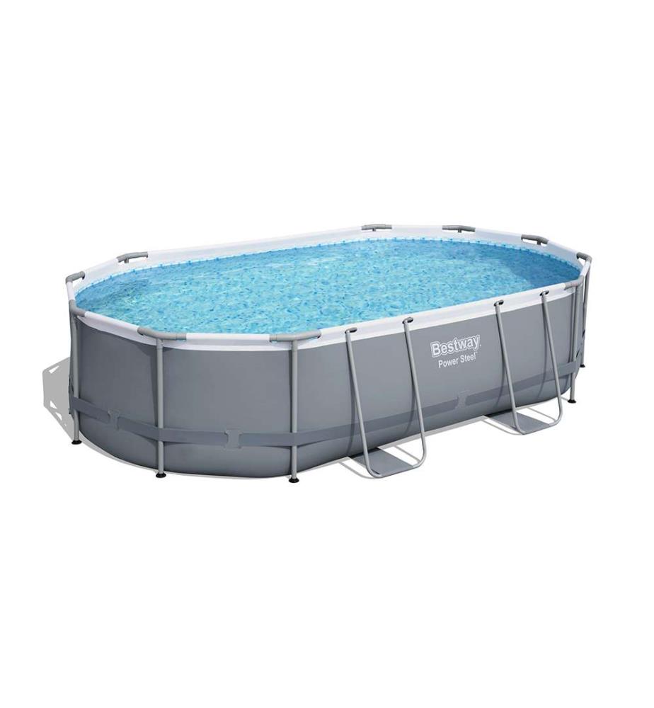 Pool Power Steel Frame 488 x 305 x 107 cm - Grau
