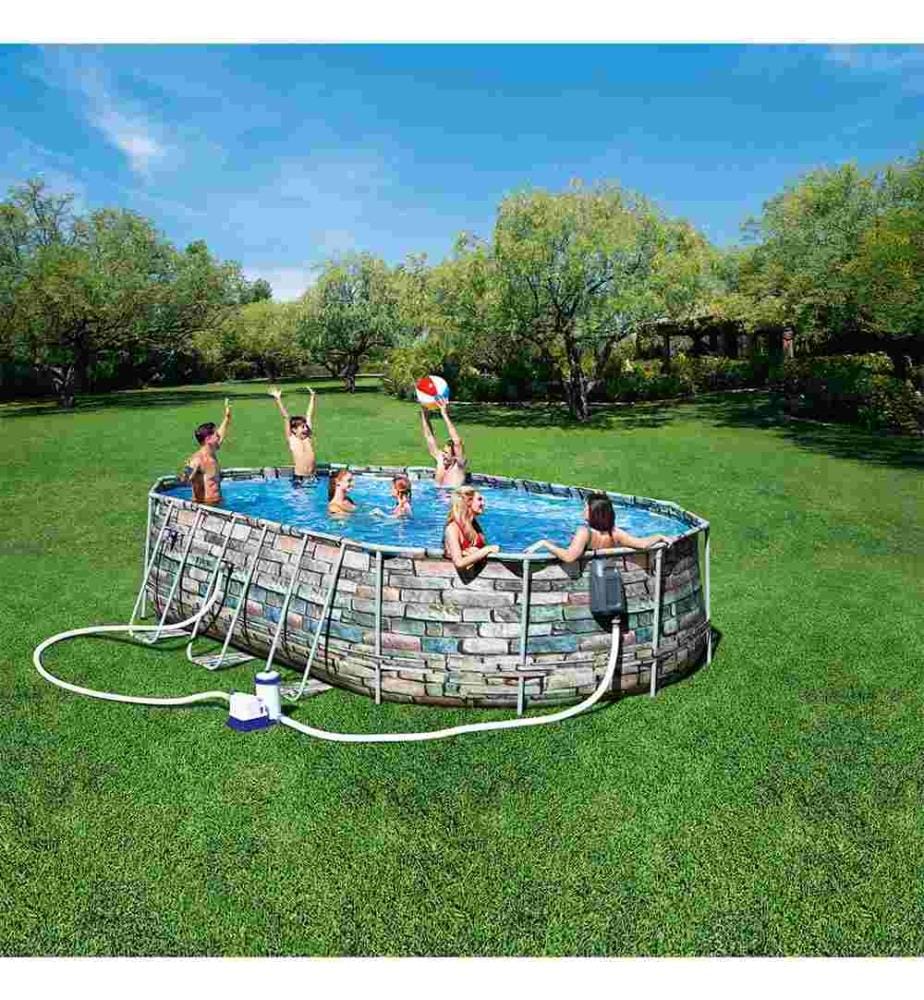Pool Power Steel™ Comfort Jet Series™ 610 x 366 x 122 cm - Multicolor