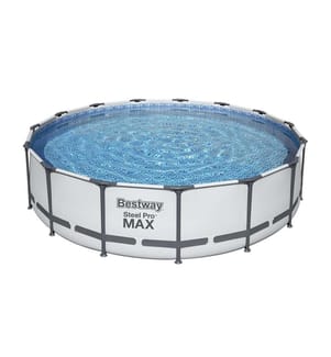 Piscina Pro Max in acciaio Ø 457 x 107 cm - Blu e bianco