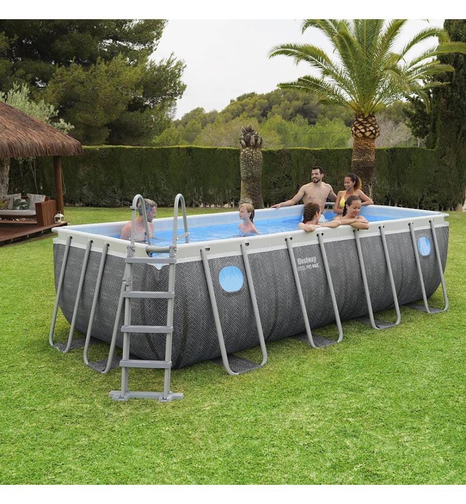 Piscina rettangolare Steel Pro Max 488x244x122 cm - Grigio
