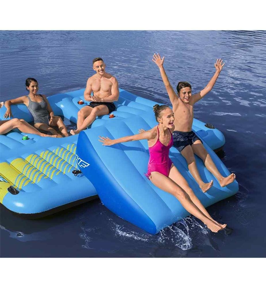 Isola per Piscina Summer Slide Activity Island 376x311cm - Blu