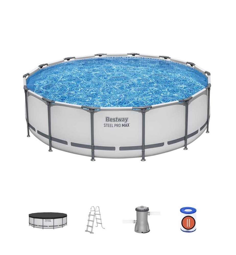 Swimmingpool Stahl Pro Max - Grau