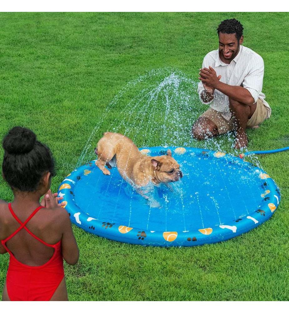 Tappetino Spruzzi per Animali Domestici 147 cm - Blu