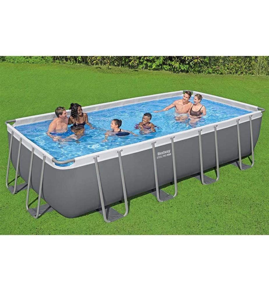Piscine Rectangulaire Power Frame - Gris