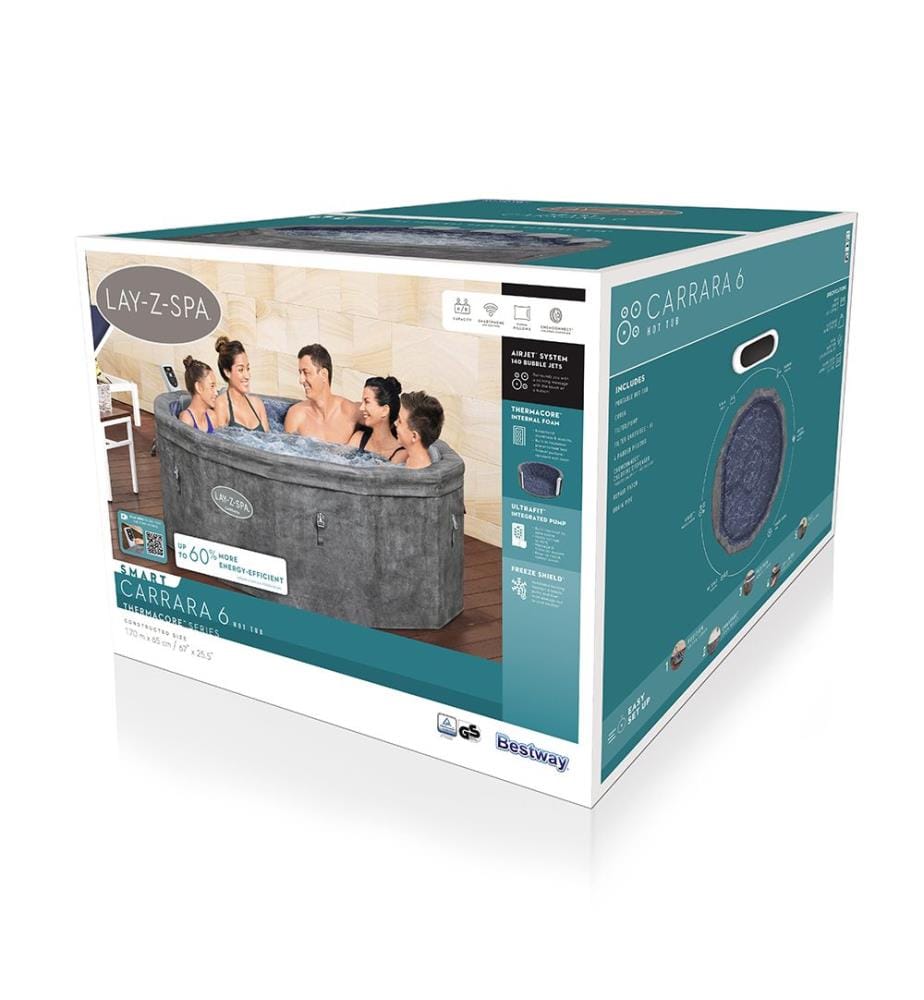 Spa Gonflable Lay-Z-Spa Carrara - Gris