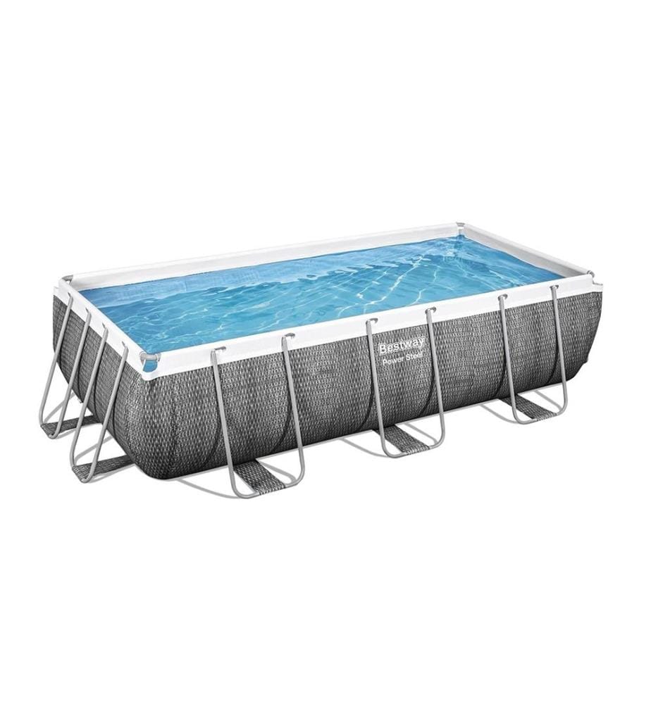Rectangular Frame Pool Rattan 404 x 201 x 100 cm