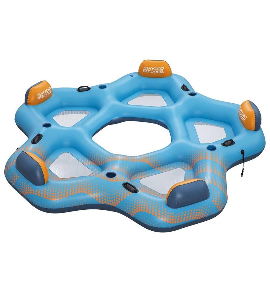 Isola per Piscina Hydro Force Day Drifter per 5 Persone 279 cm - Blu & Arancione