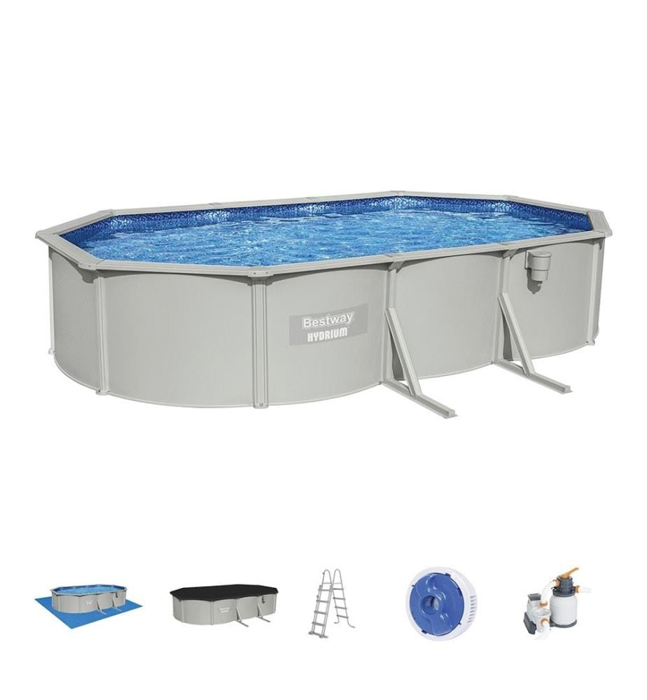 Pool Hydrium™ 610 x 360 x 120 cm - Weiss und Hellblau
