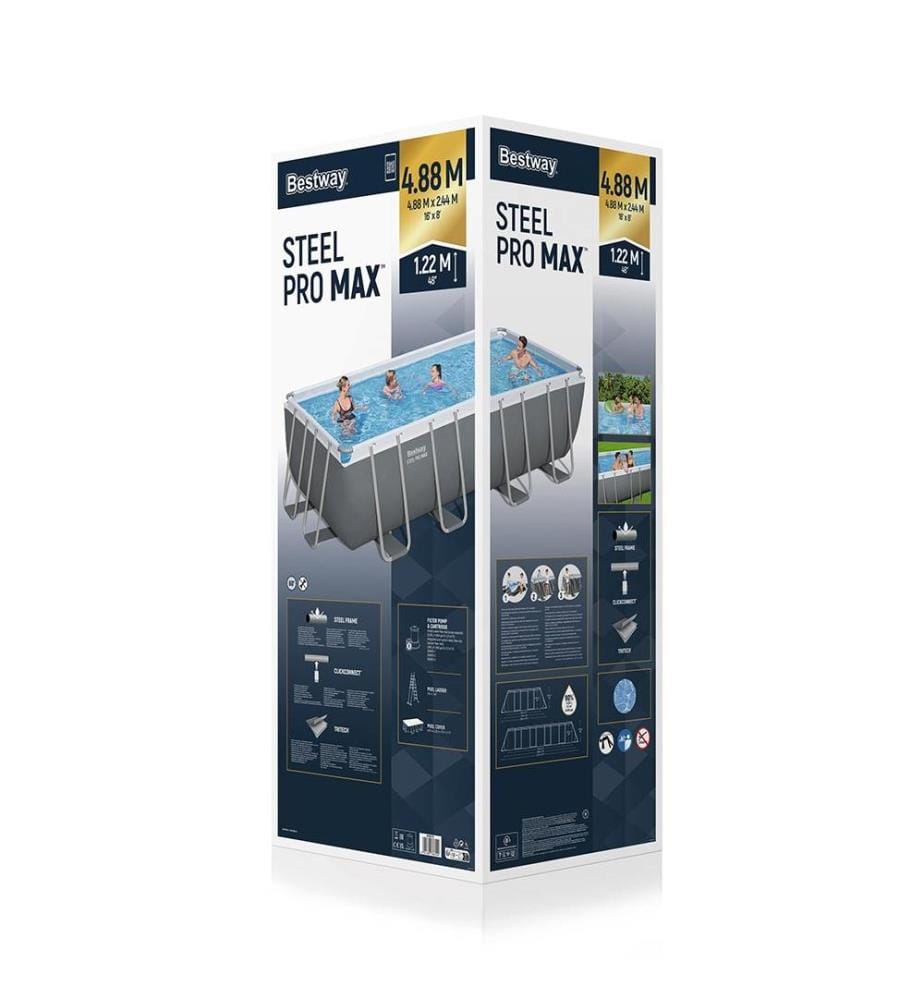 Piscine Power Steel Rectangular 488 x 244 x 122 cm