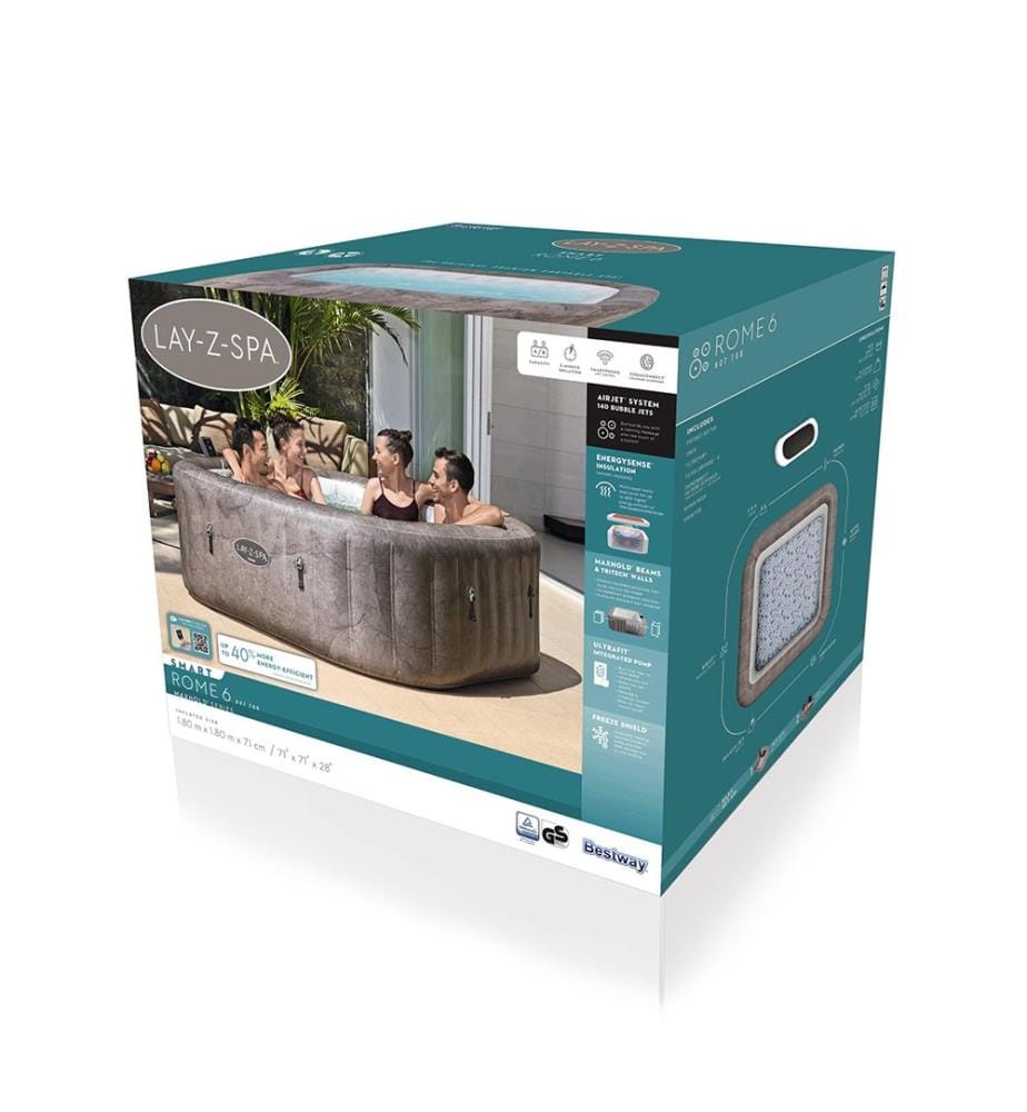 Lay-Z-Spa Rome Spa gonfiabile - Grigio