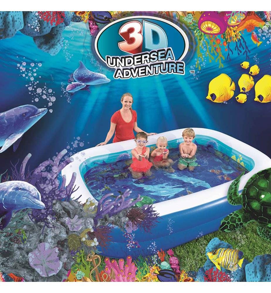 BESTWAY - Piscine aventures 3D Undersea Adventure Piscine 262 x 175 x 51cm