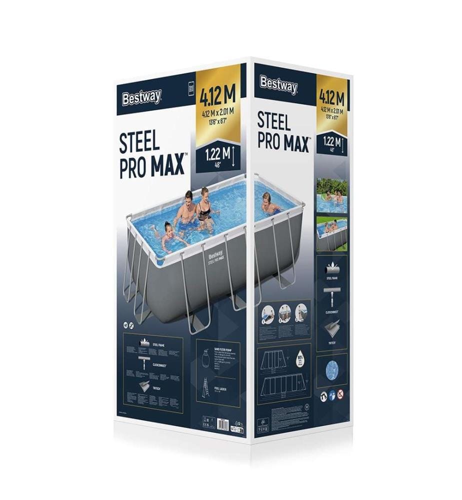 Piscine rectangulaire Power Steel 412x201x122cm