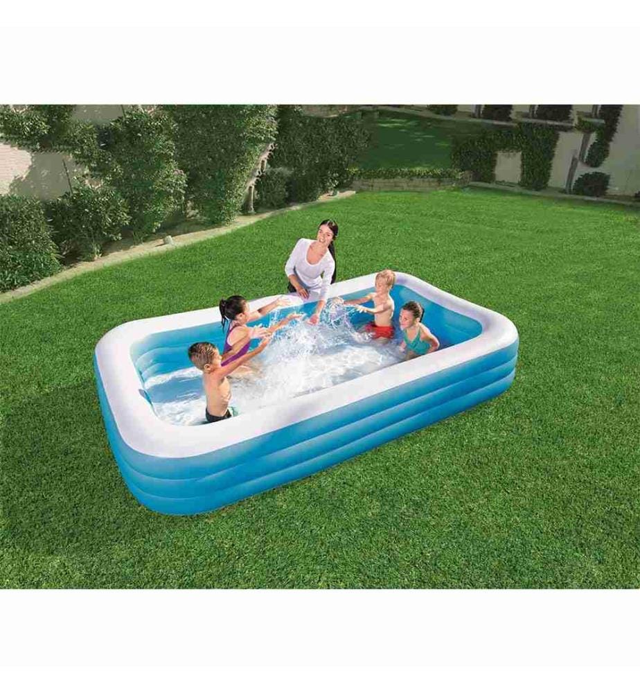 Deluxe Piscine rectangulaire, Bleu 305 x 183 x 56cm