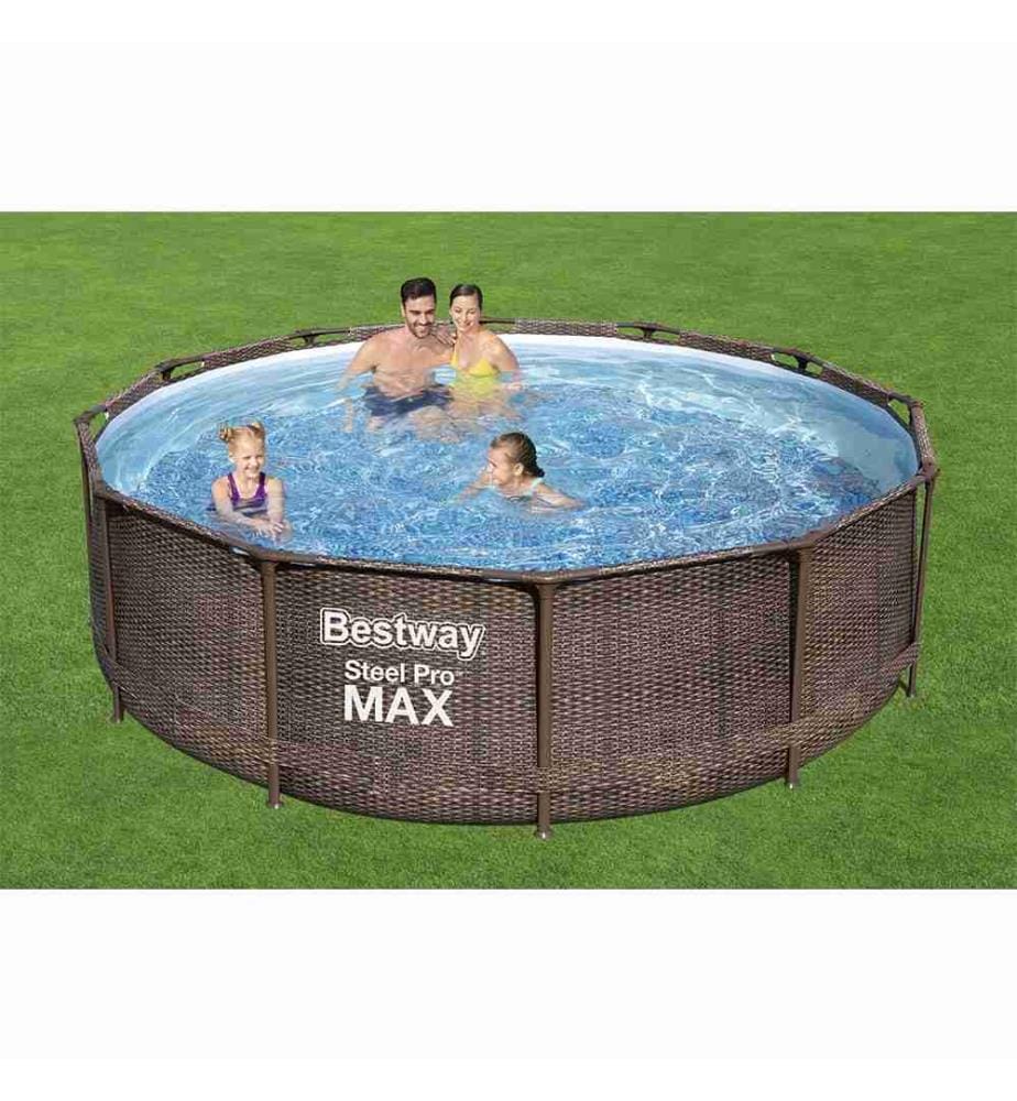 Pool Steel Pro Max Pool Set Deluxe Ø 366 x 100 cm - Braun