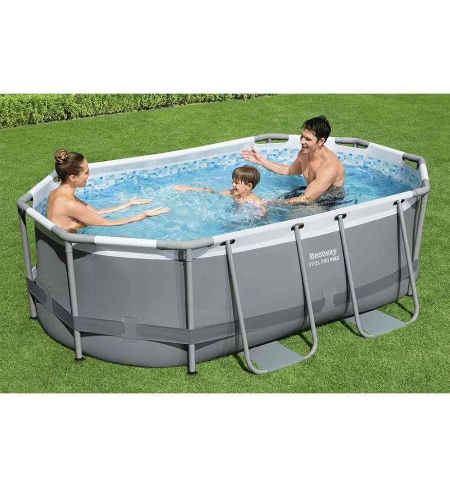 Power Steel Piscine ovale 305 x 200 x 84 cm