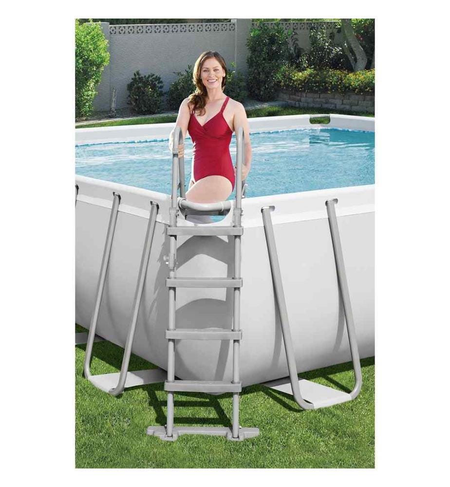 Piscine Power Steel Frame 412 x 201 x 122 cm - Gris et Blanc