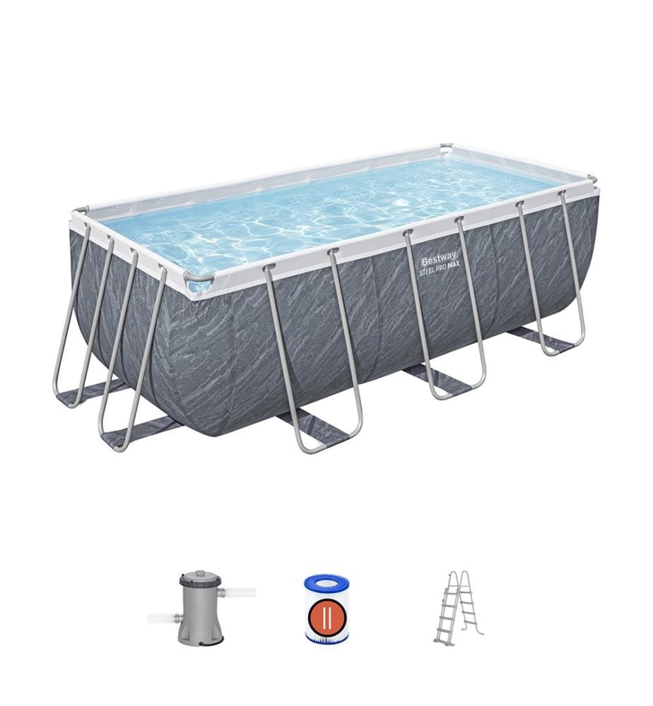 Piscine Rectangulaire Power Frame - Gris
