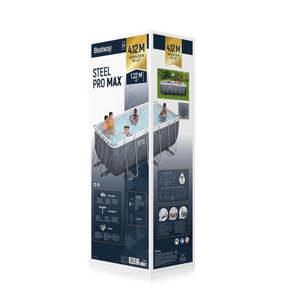 Piscine Rectangulaire Power Frame - Gris