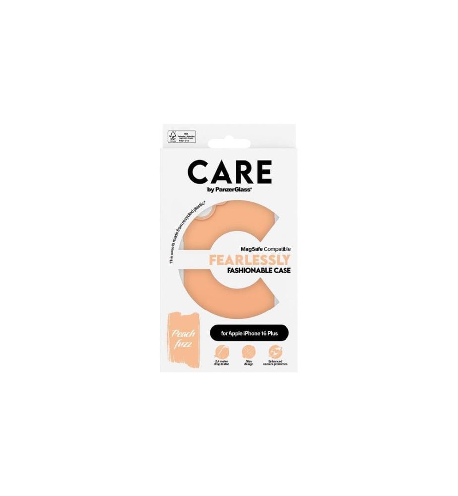 CARE - Coque arrière Fashion iPhone 16 Plus Peachy