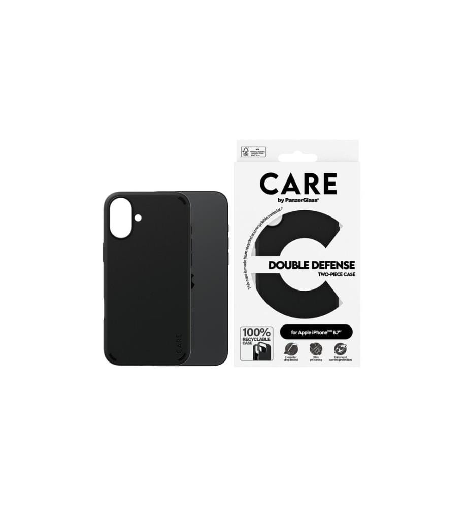 CARE - Coque arrière Feature Double Defense iPhone 16 Plus Noir