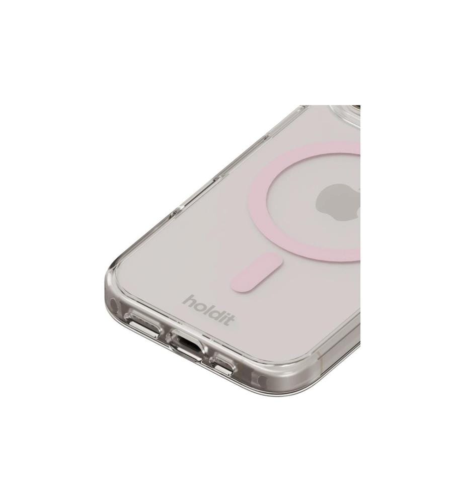 HOLDIT - Coque arrière MagSafe iPhone 16 Pro Transparent/Rose