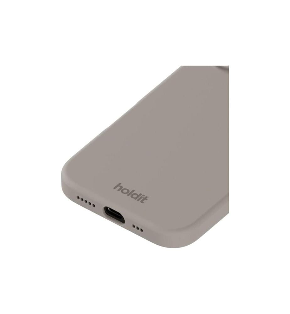 HOLDIT - Coque arrière Silicone iPhone 16 Taupe