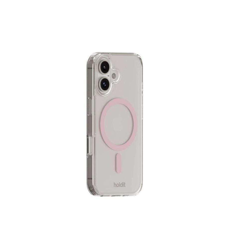 HOLDIT - Coque arrière MagSafe iPhone 16 Plus Transparent/Rose