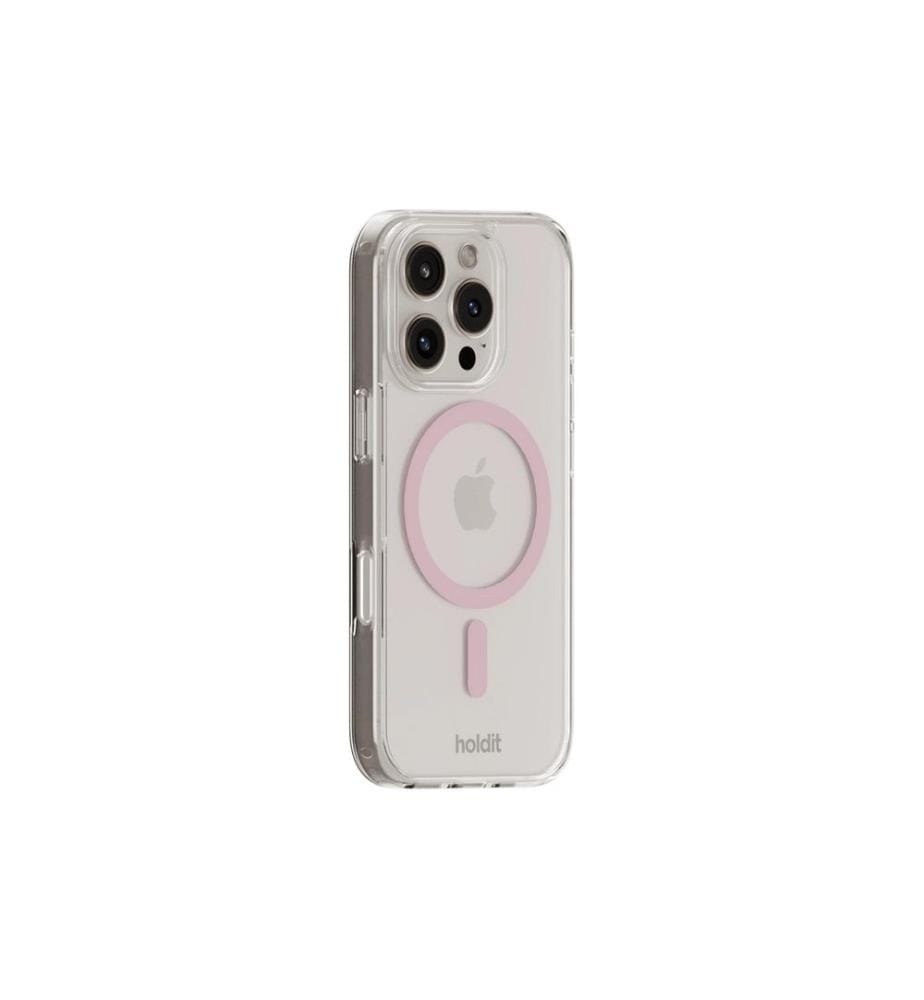HOLDIT - Coque arrière MagSafe iPhone 16 Pro Max Transparent/Rose