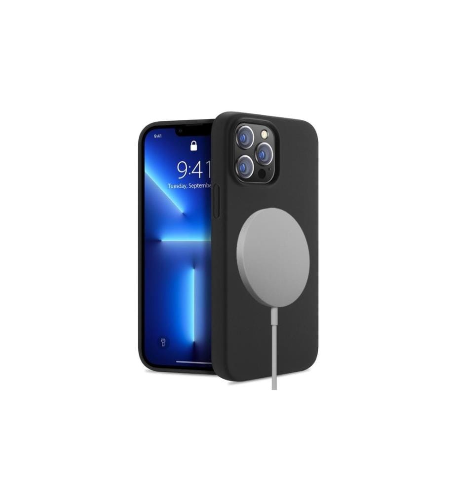 NEVOX - Coque arrière StyleShell Shock MagSafeiPhone 15 Pro Max Noir
