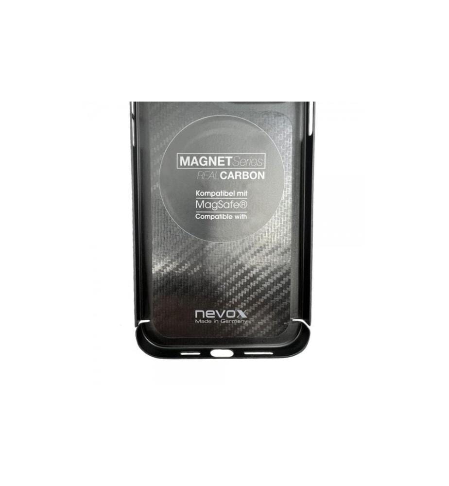 NEVOX - Coque arrière Carbon Series Magsafe iPhone 16 Pro Noir