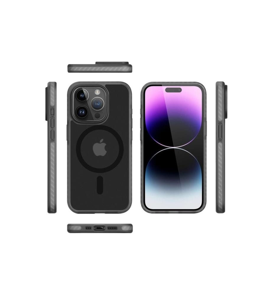 NEVOX - Coque arrière StyleShell Invisio MagSafe iPhone 16 Pro Noir