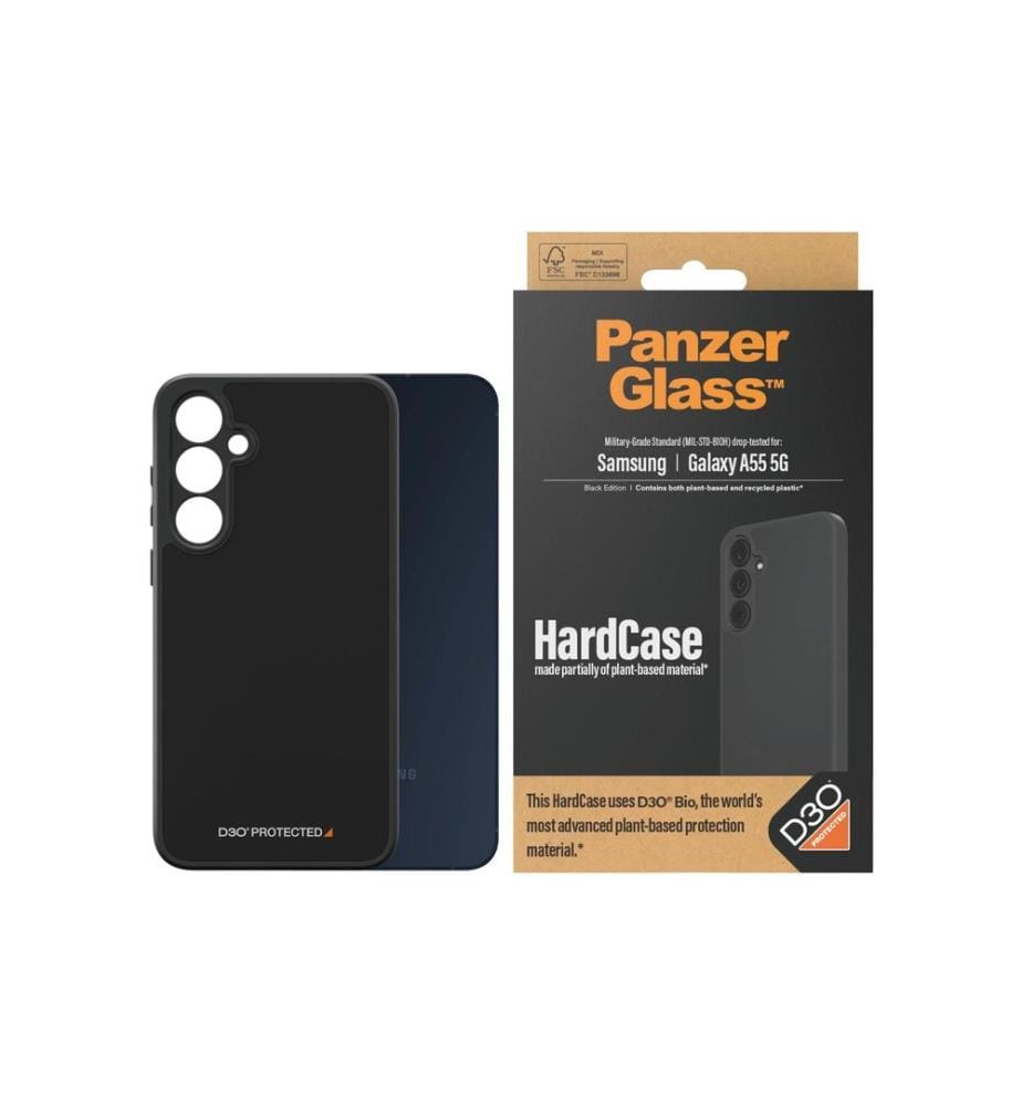 PANZERGLASS - Coque arrière HardCase D3O Galaxy A55 5G Black