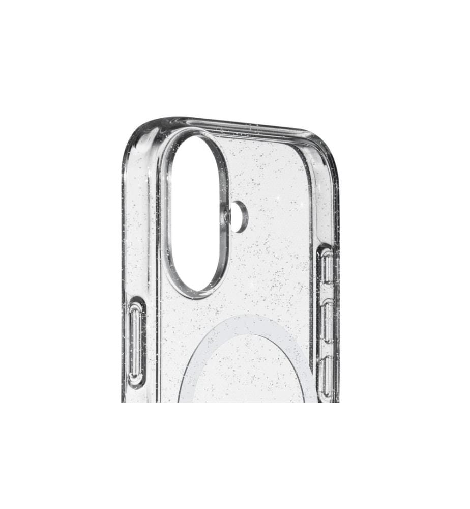 White Diamonds - Coque arrière Mag Glitter Transparent pour iPhone 17