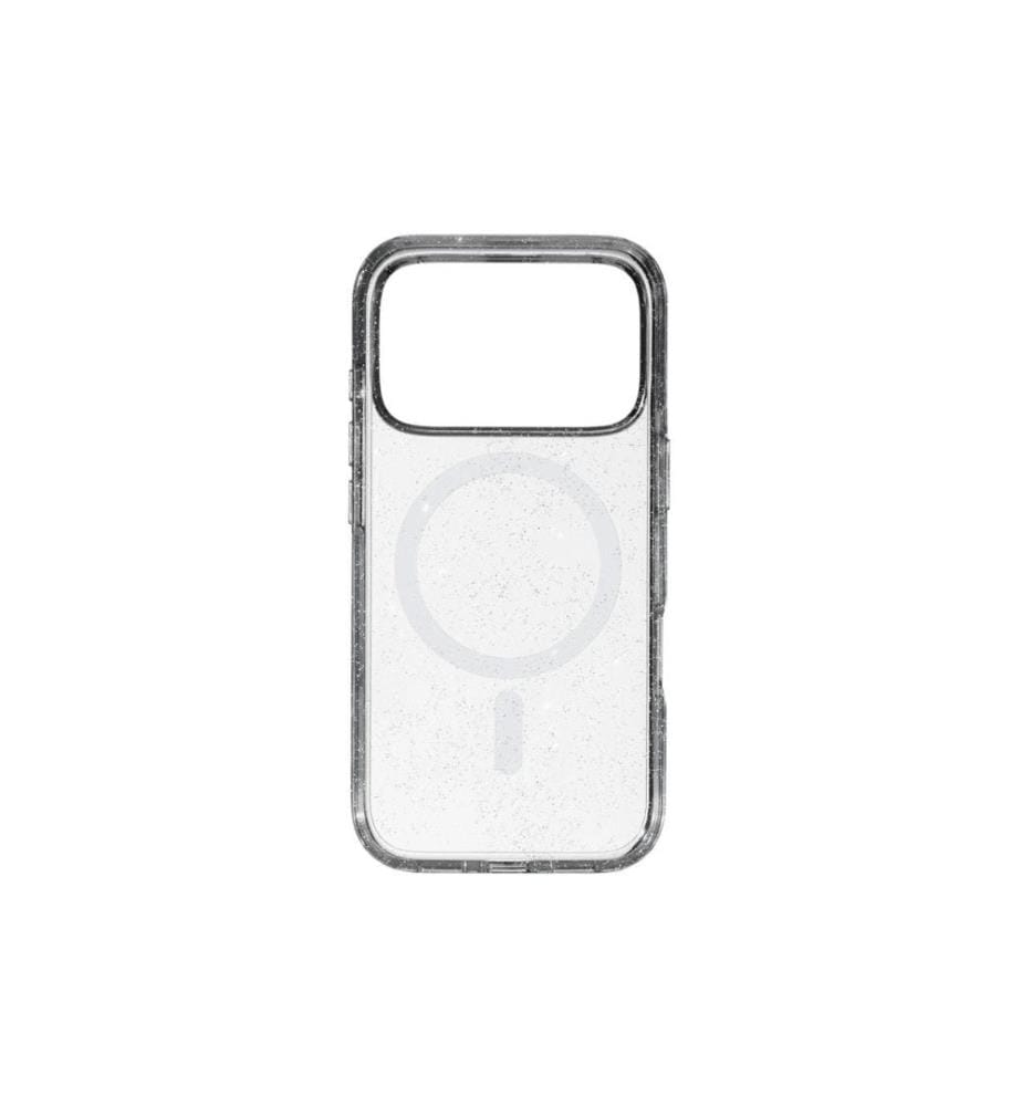 White Diamonds - Coque arrière Mag Glitter Transparent pour iPhone 17 Pro