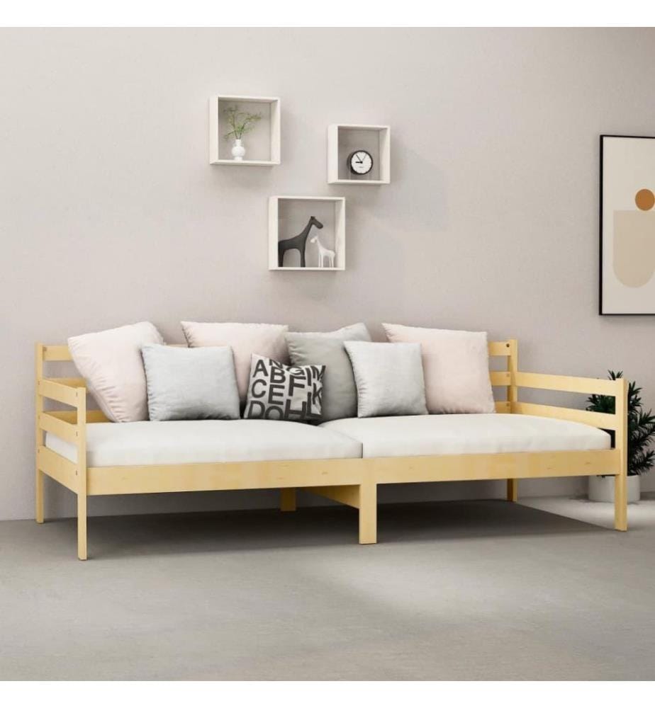 Tagesbett mit Matratze 90x200 cm Kiefer Massivholz