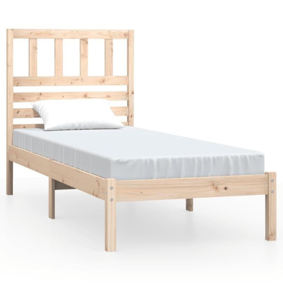 Cadre de lit Bois de pin massif 90x190 cm Simple