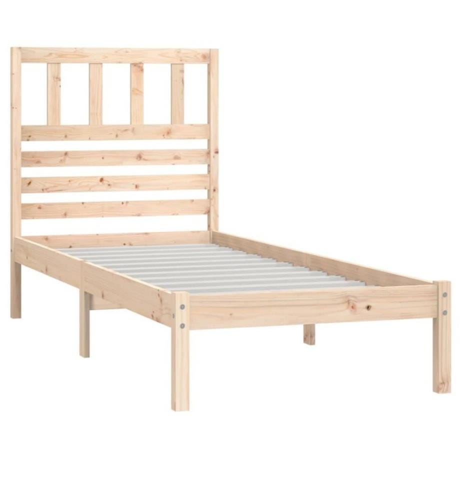 Cadre de lit Bois de pin massif 90x190 cm Simple