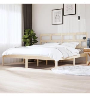 Cadre de lit Bois de pin massif 200x200 cm
