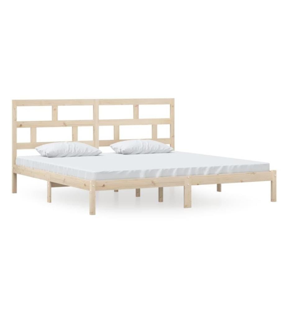 Cadre de lit Bois de pin massif 200x200 cm