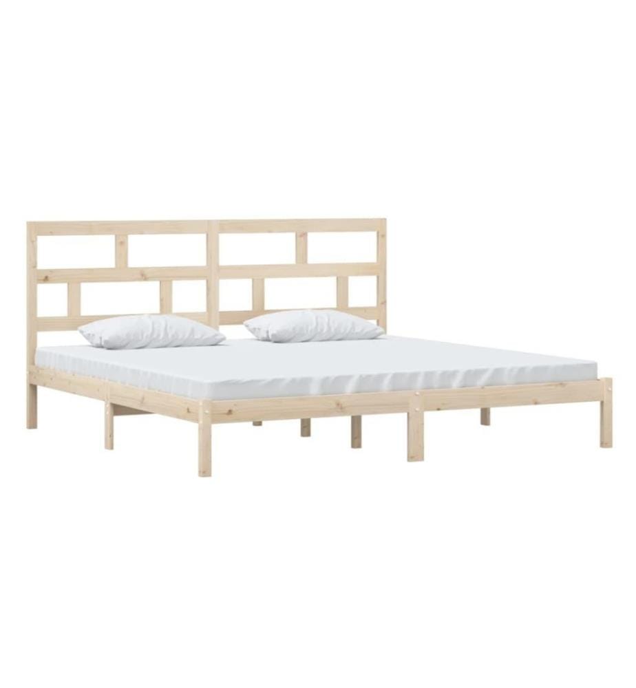 Cadre de lit Bois de pin massif 200x200 cm