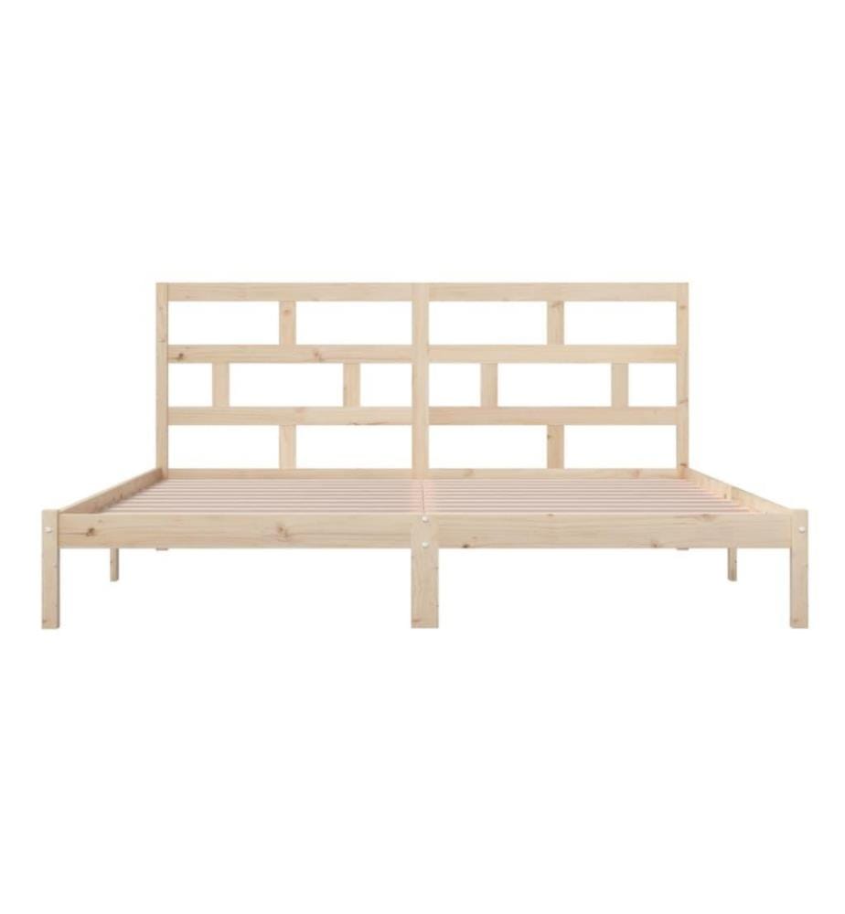 Cadre de lit Bois de pin massif 200x200 cm